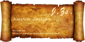 Jusztus Zselyke névjegykártya